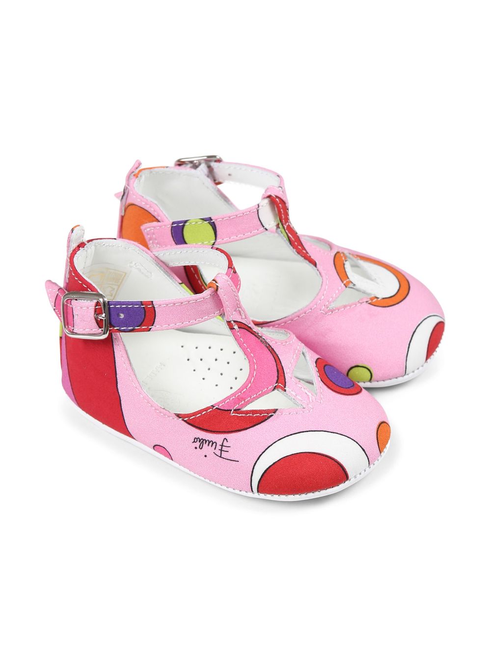 PUCCI Junior printed ballet flats - Pink