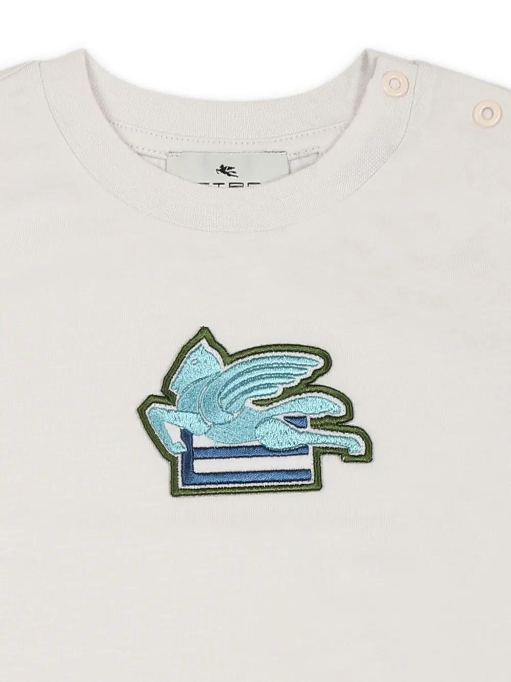 ETRO KIDS T-shirt met Pegaso-patroon Wit