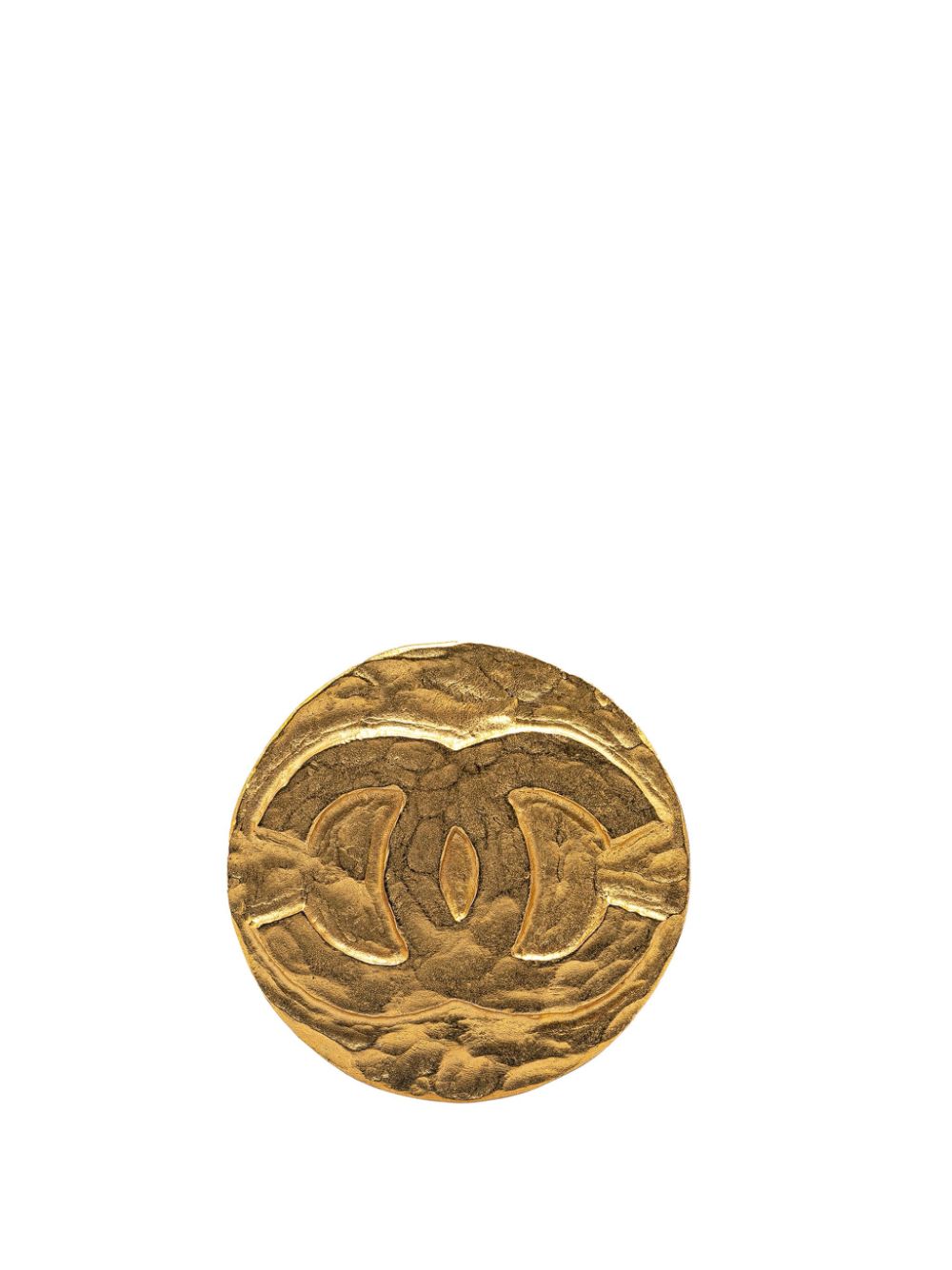 1994 Gold Plated CC costume brooch