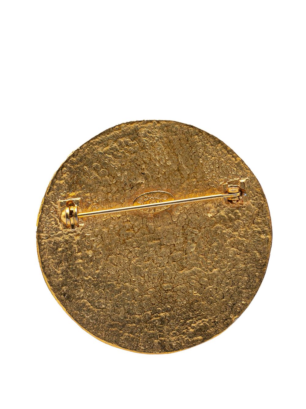 CHANEL Pre-Owned 1994 Gold Plated CC costume brooch - Goud