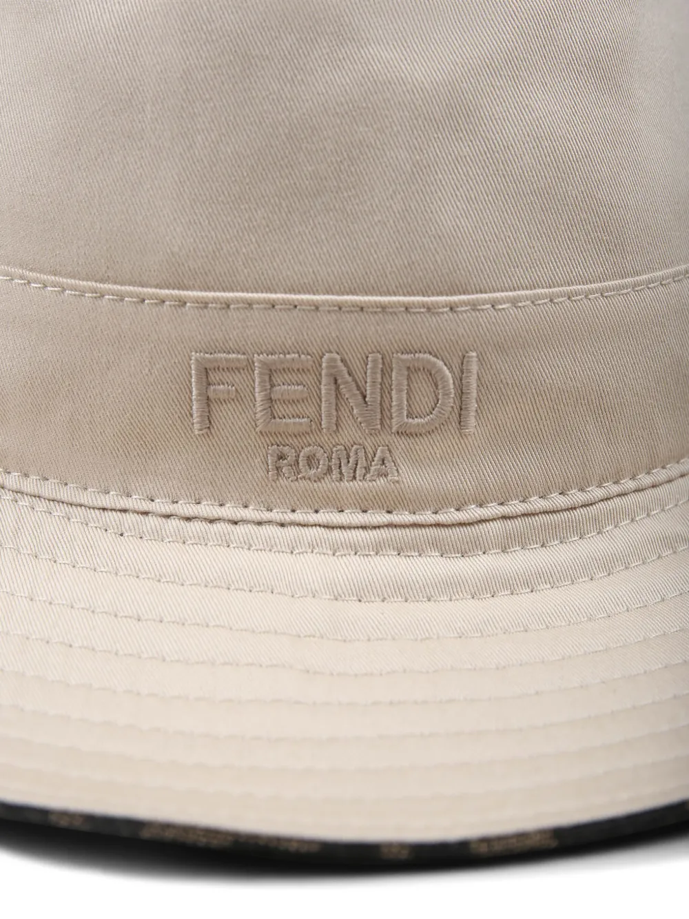 Fendi Kids Twill vissershoed Beige