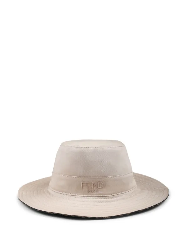 Fendi Kids ツイル バケットハット | ニュートラル | FARFETCH JP