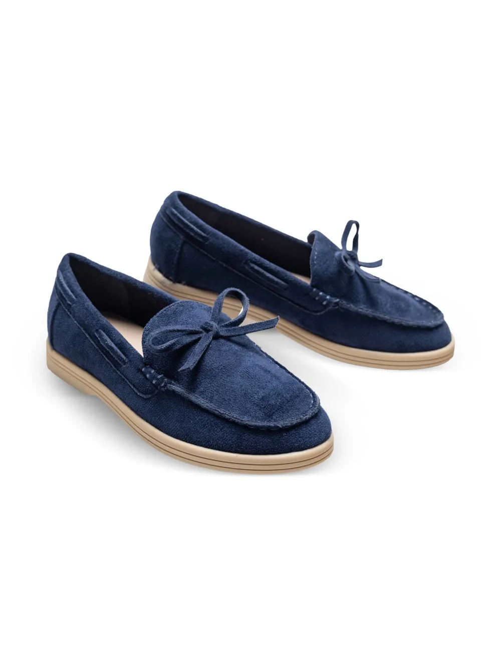 Moustache Loafers met strikdetail Blauw