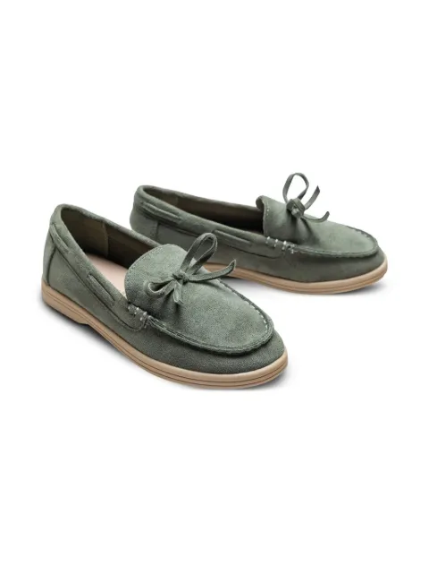 Moustache bow-detail loafers