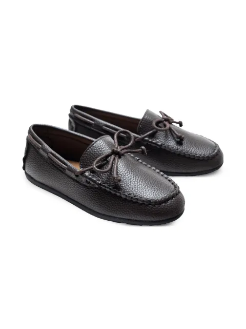 Moustache bow-detail loafers