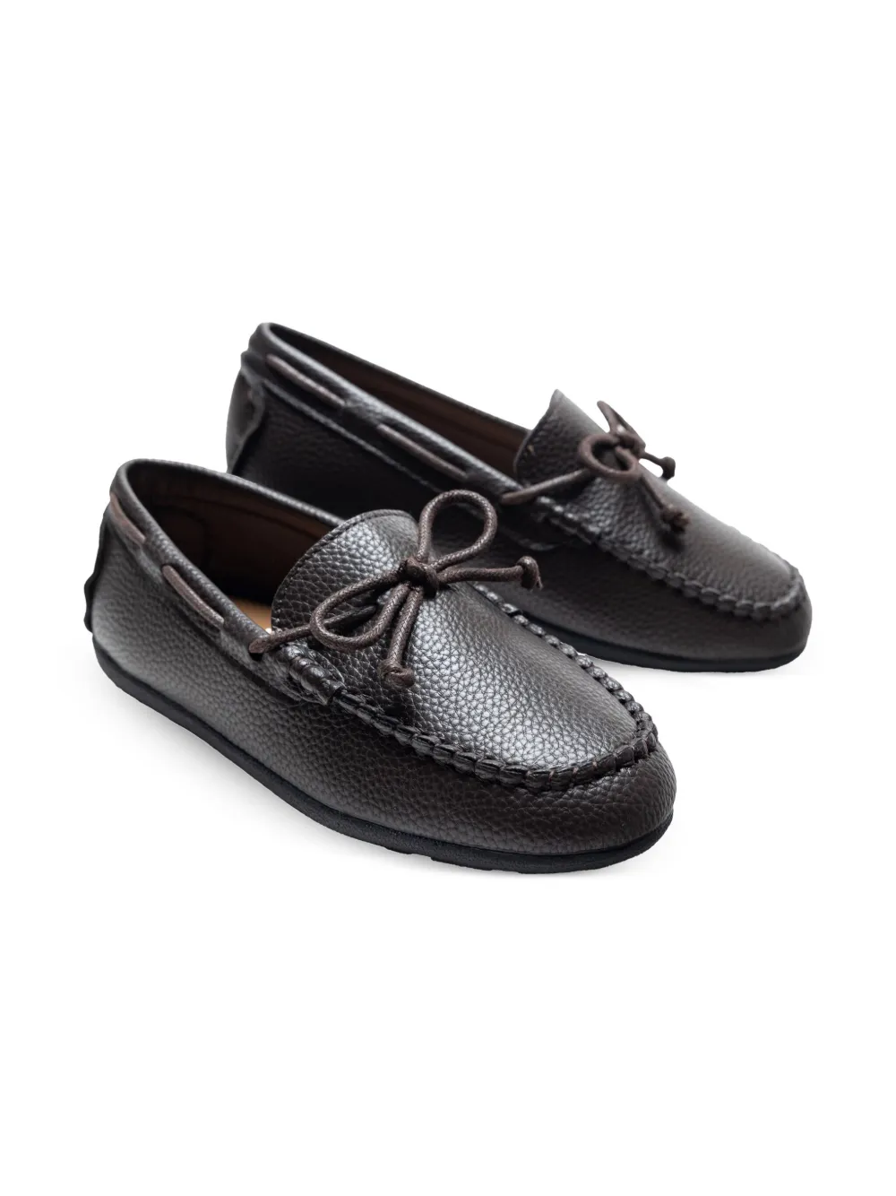 Moustache Loafers met strikdetail Bruin