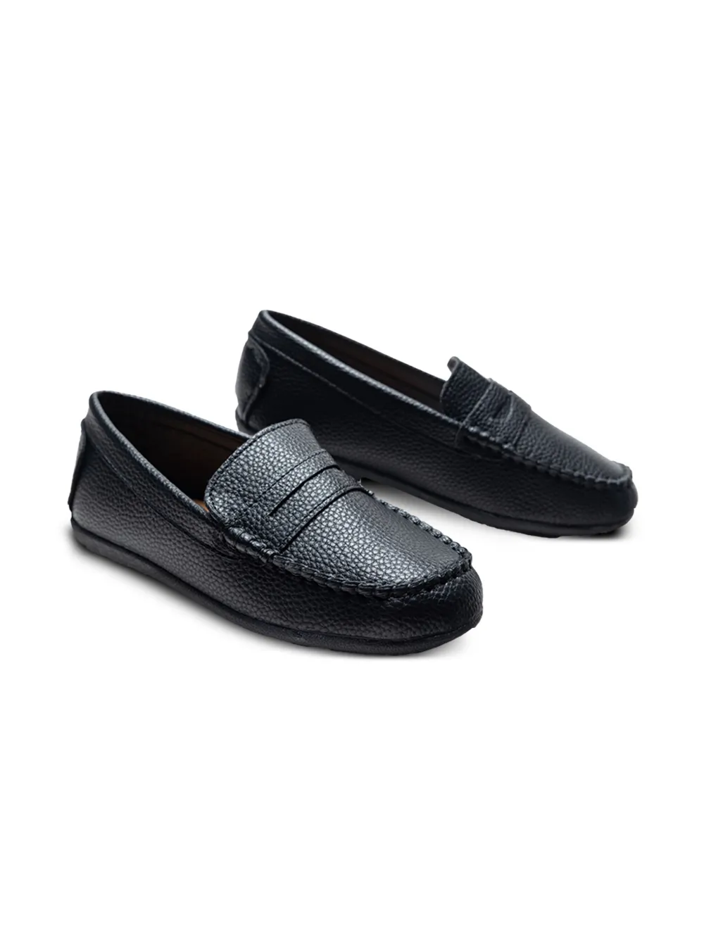 Moustache penny-slot loafers Black