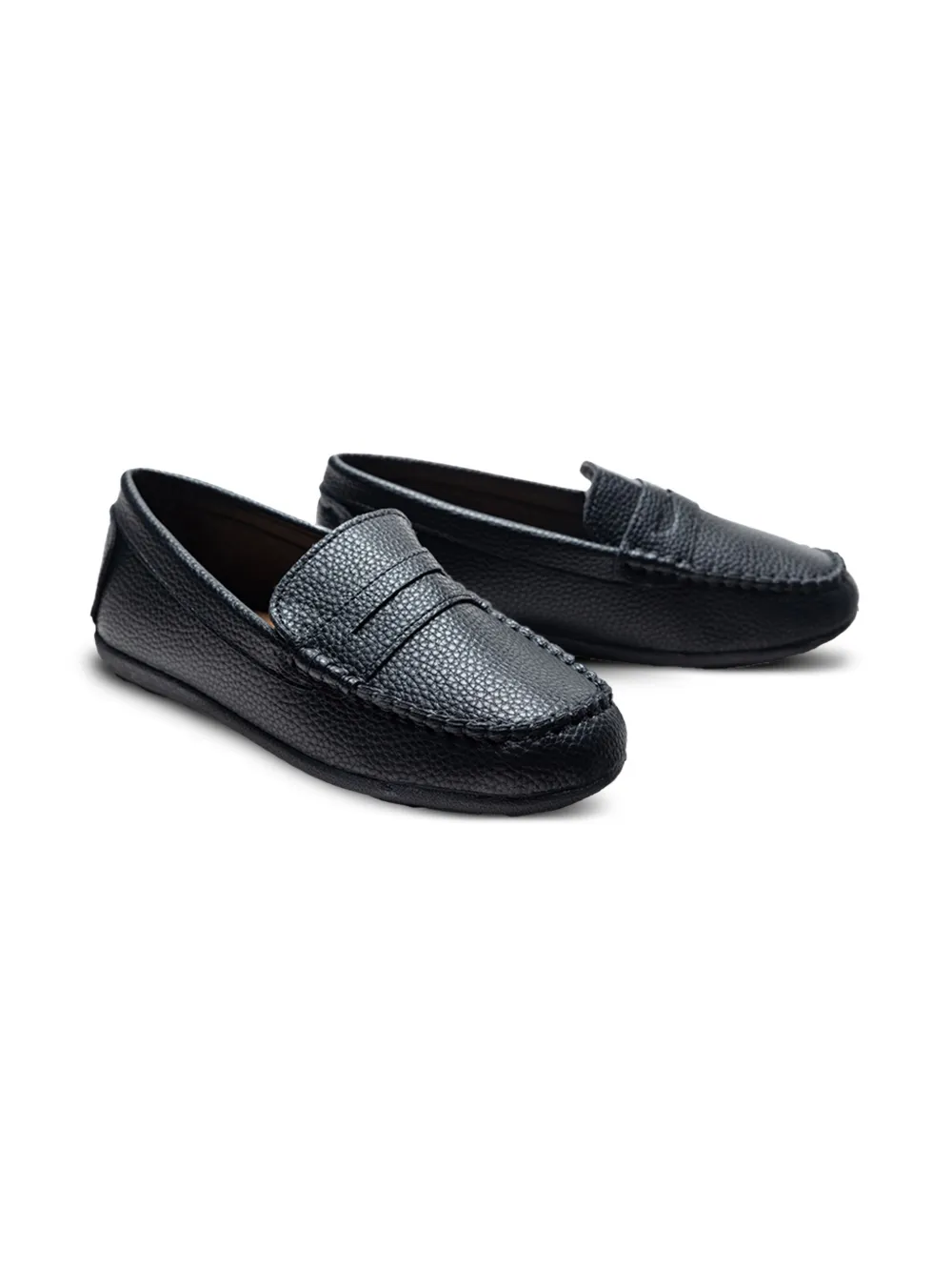 Moustache penny-slot loafers Black