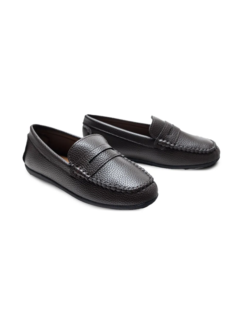 Moustache penny-slot loafers Brown