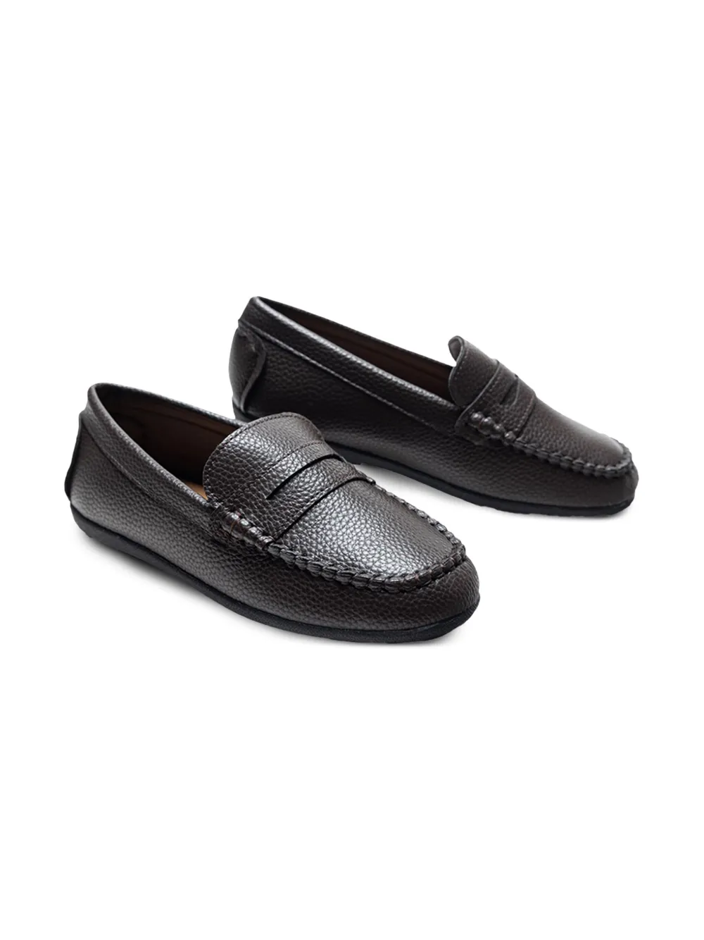 Moustache penny-slot loafers Brown