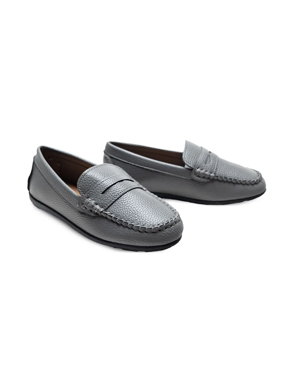 Moustache penny-slot loafers Grey