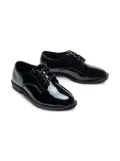 Moustache patent-finish Oxford shoes - Black