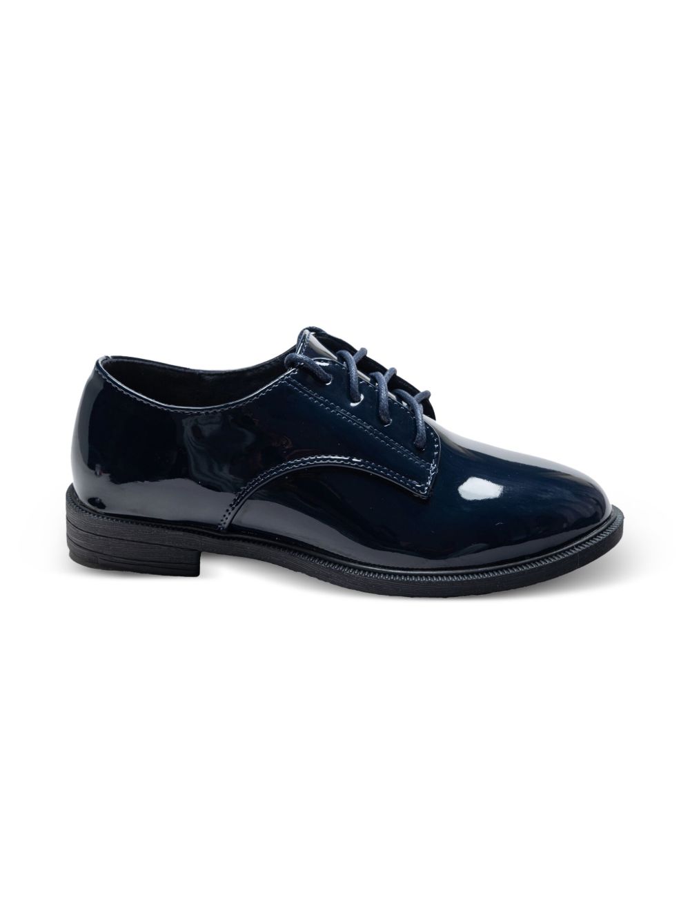 Moustache Oxford schoenen met gelakte afwerking - Blauw