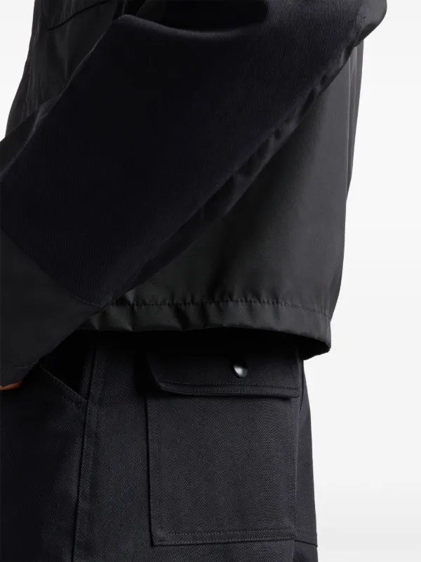 Prada Bermuda De Algodão | Preto | FARFETCH BR