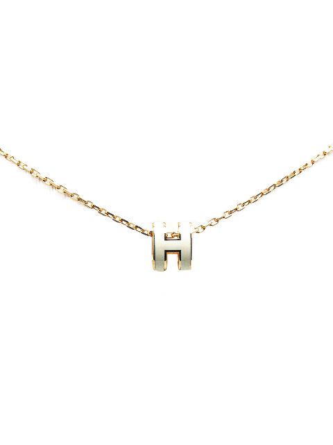 Hermès Pre-Owned 21st Century Gold Plated Mini Pop H Pendant costume necklace