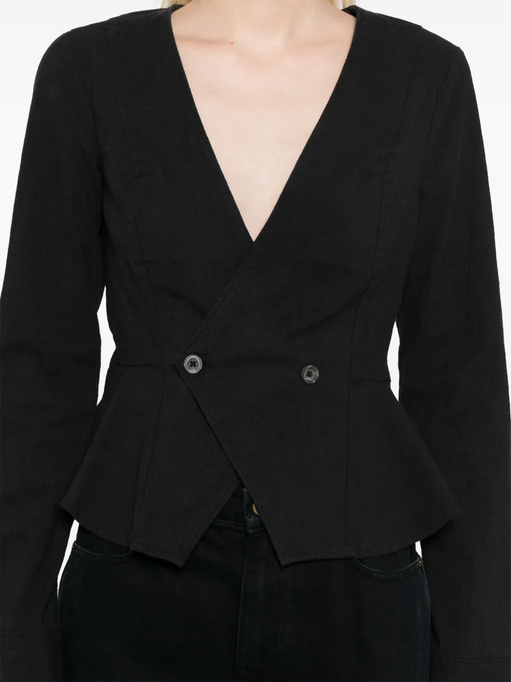 Free People City Life Button-up Shirt In Black