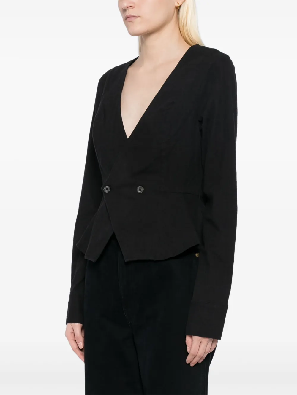 Free People City Life Button-up Shirt In Black