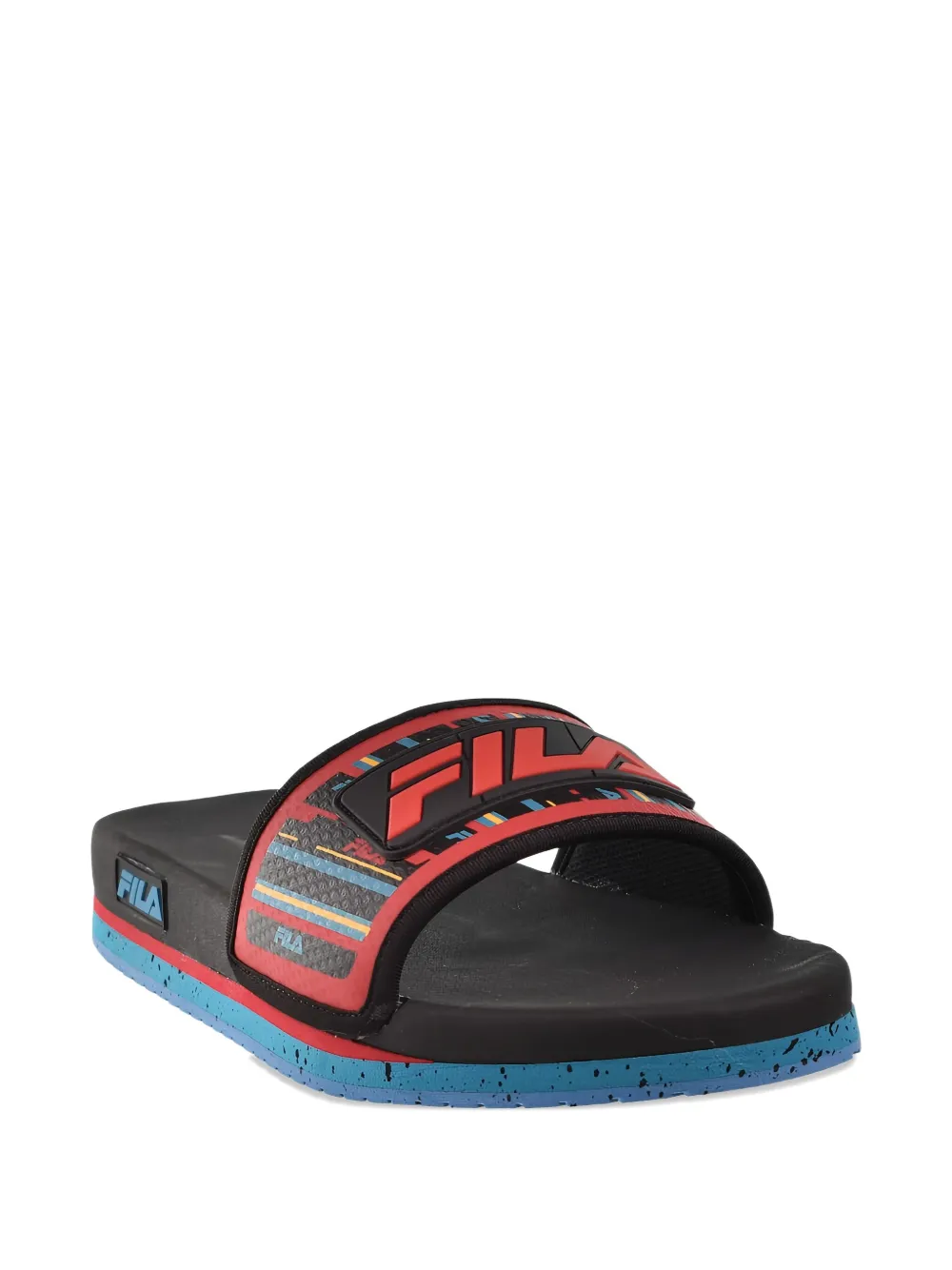 Fila Lunar "Black Capri Breeze Red" slides