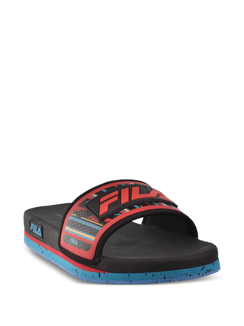 Fila Lunar "Black/Capri Breeze/Fila Red" slides | Image 2