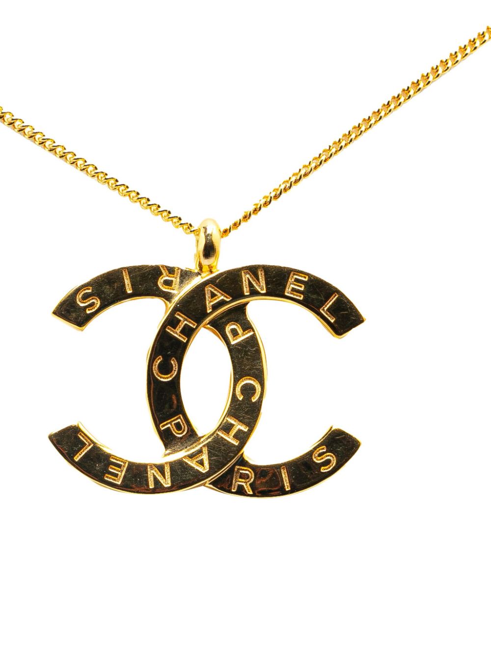 2020 Gold Plated CC Logo Pendant costume necklace