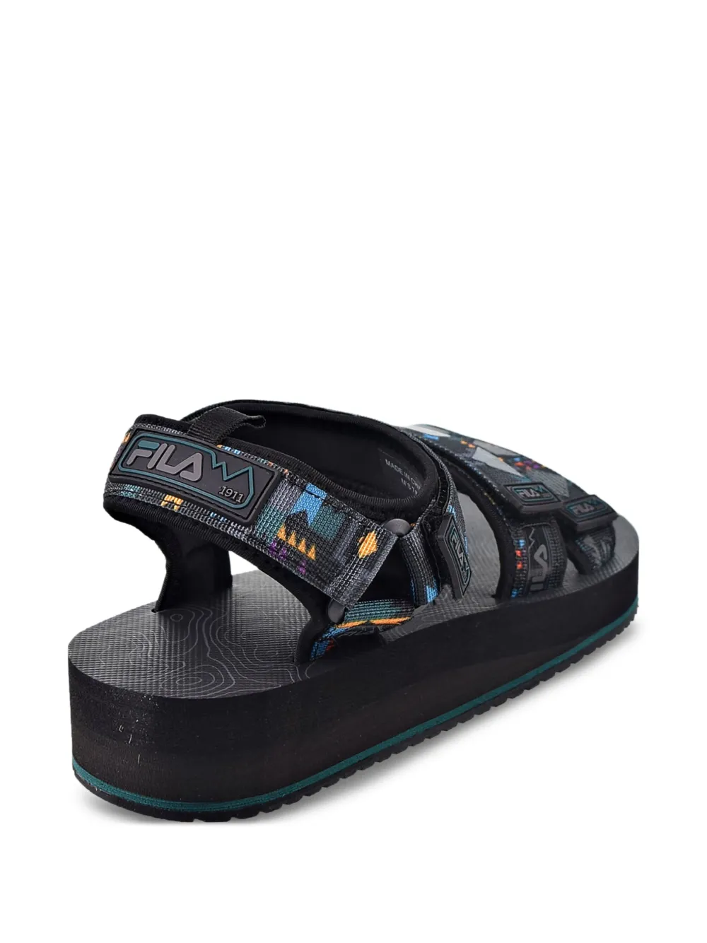 Fila Drifter DNS " Black June Bug Saffron" sandalen Zwart