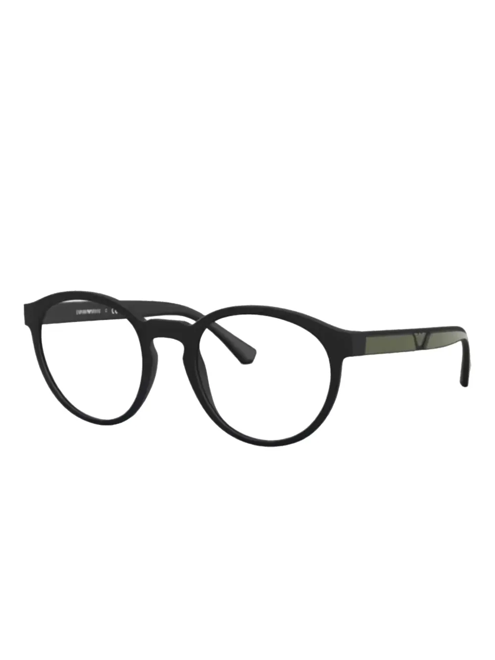 Emporio Armani round-frame glasses - Zwart