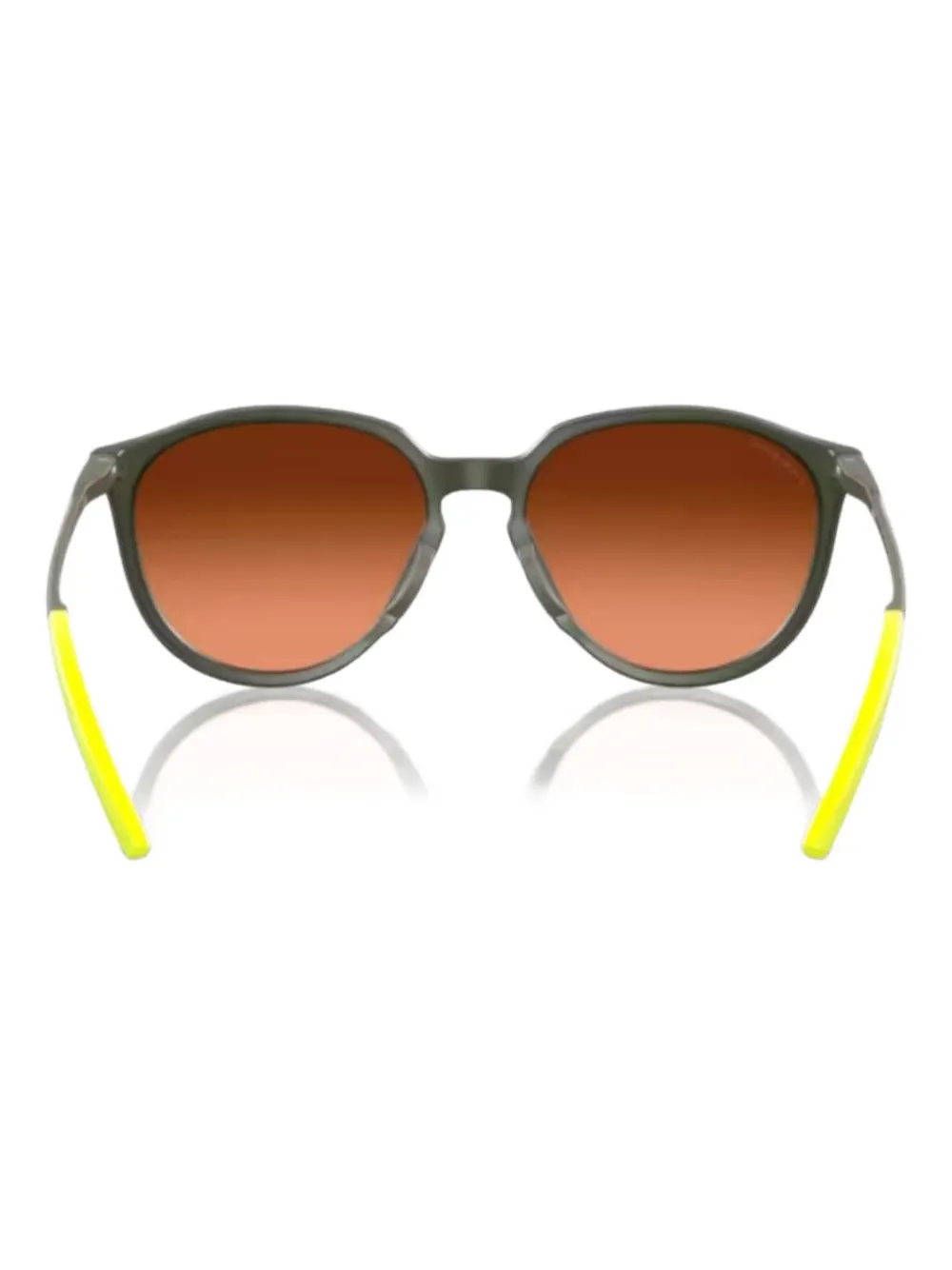 Oakley Zonnebril met rond montuur en grijs montuur Groen