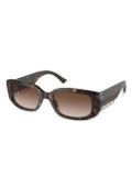 Bvlgari rectangle-frame sunglasses - Brown