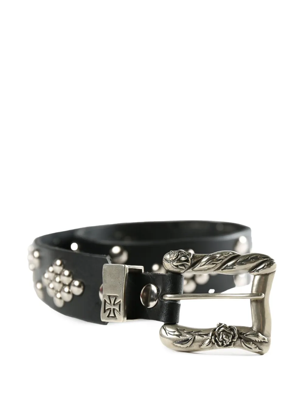 stud-embellished leather belt