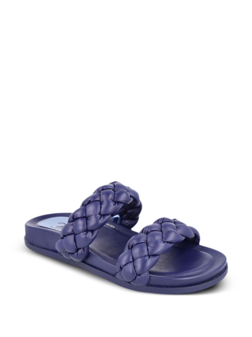 Blue Bird Shoes braided leather slides - Blauw