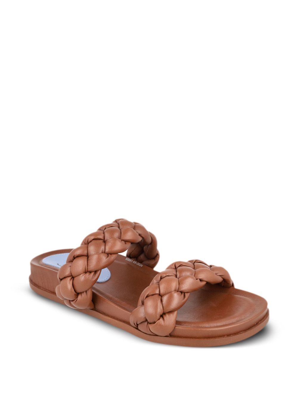 Blue Bird Shoes braided leather slides - Bruin