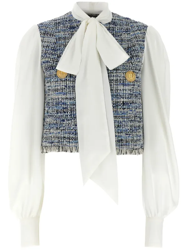 【関税＆送料込み】Balmain Tweed Paneled Blouse 27767453_57474436_600.jpg