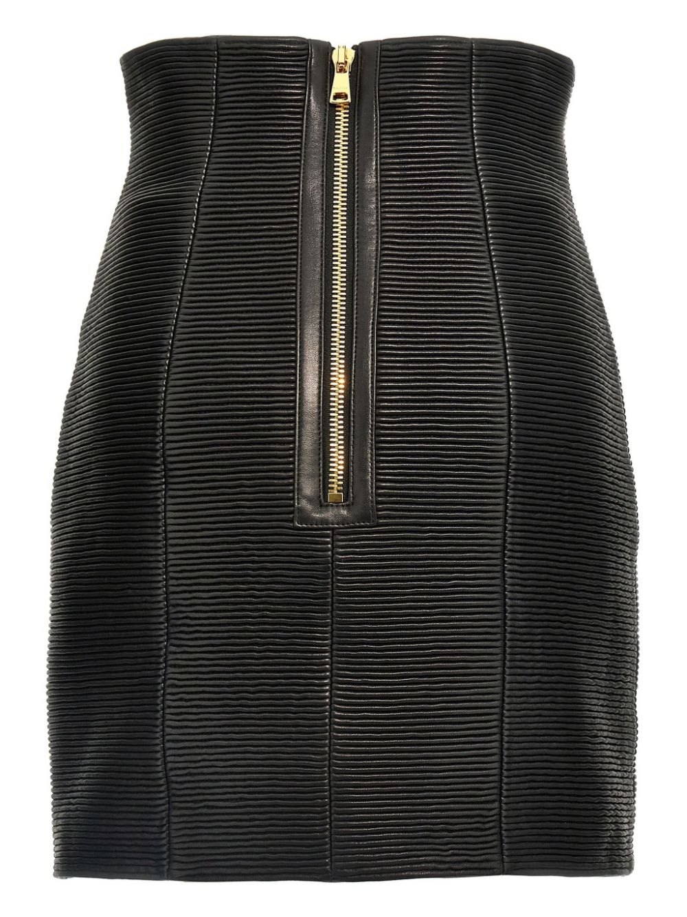 Balmain leather skirt - Zwart