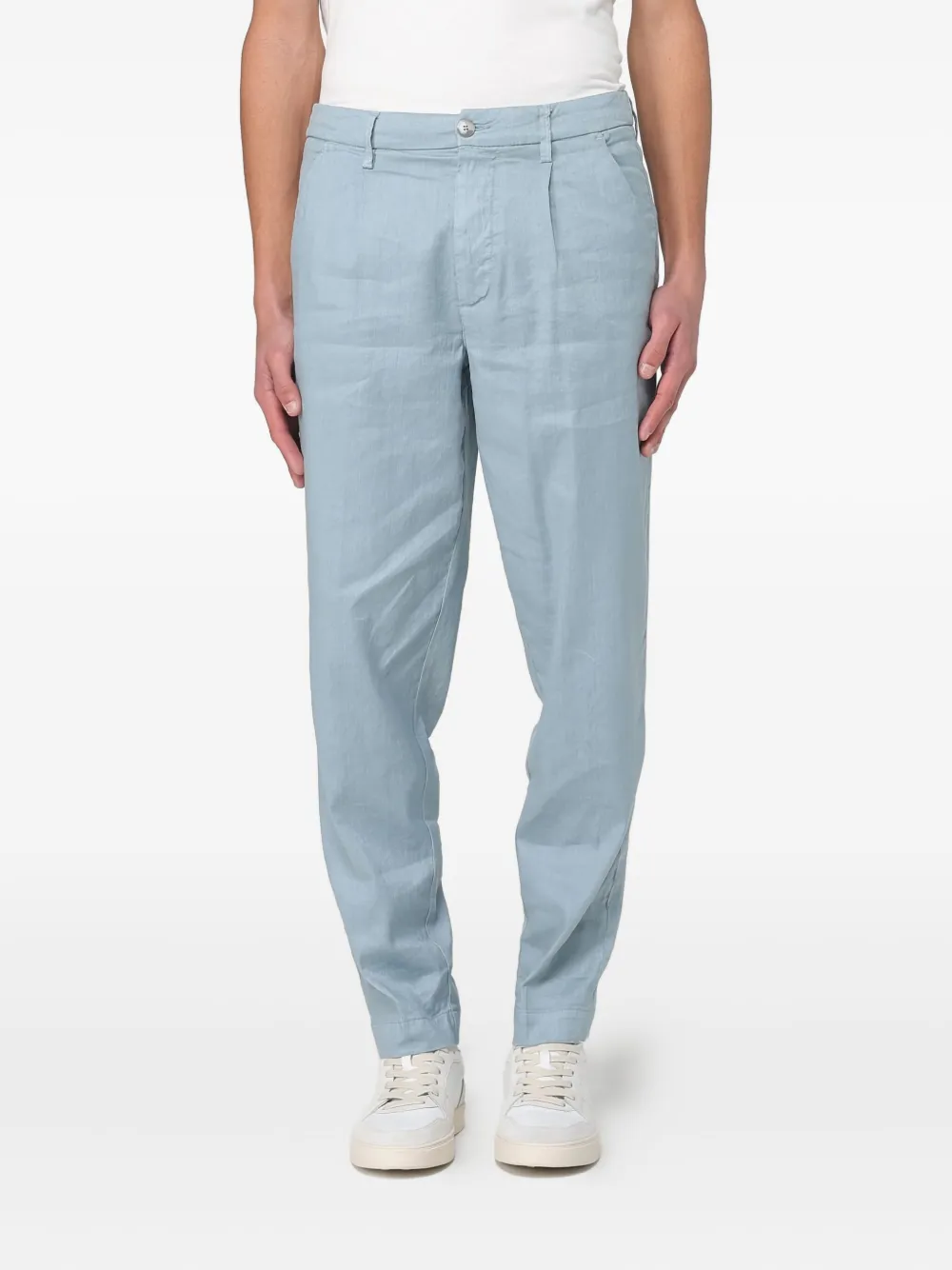 Re-Hash elastic-waist welt-pockets trousers