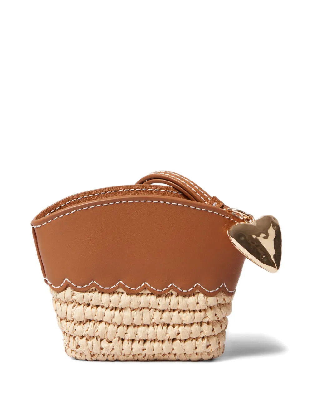 Claudie Pierlot heart-pendant wallet - Beige