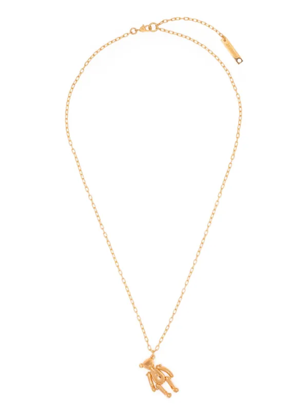 女性が喜ぶ♪ AMBUSH テディベアチャーム ネックレス | ゴールドトーン アクセサリー