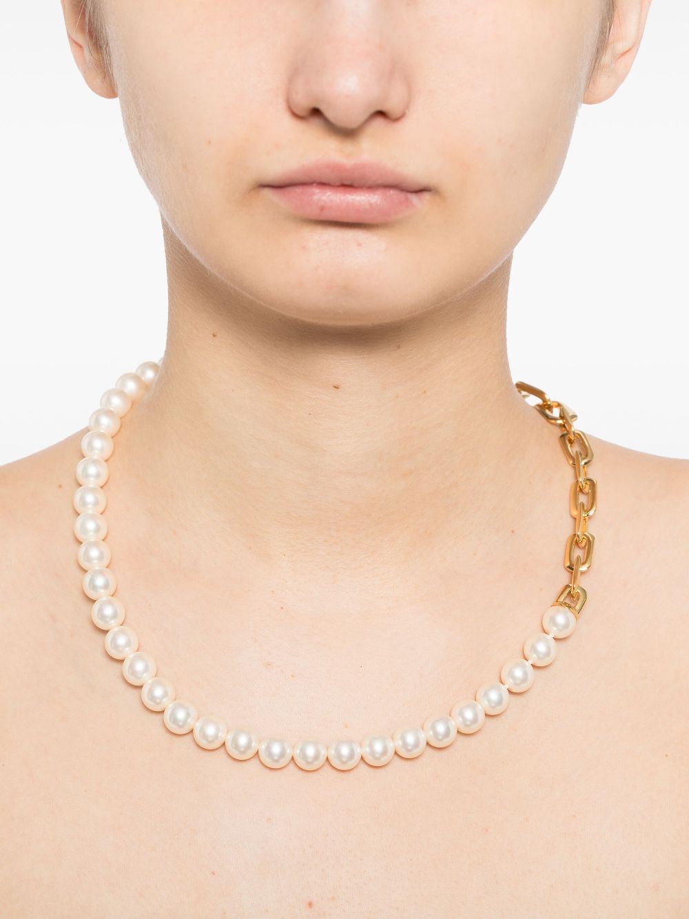 AMBUSH pearl chain detail necklace - White