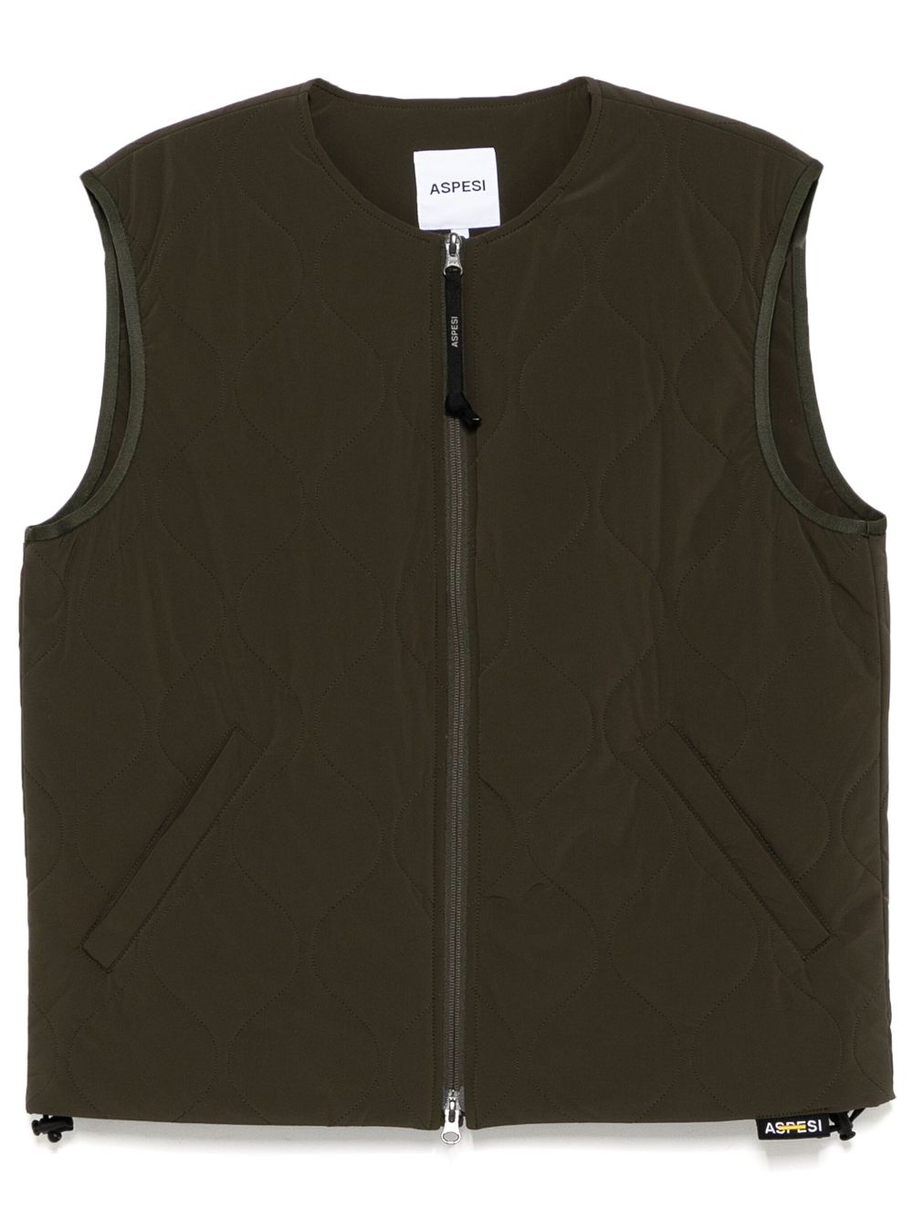 ASPESI Water repellent waistcoat - Green