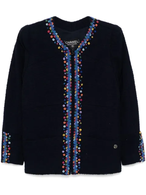 CHANEL Pre-Owned 1997 collarless zip up jacket