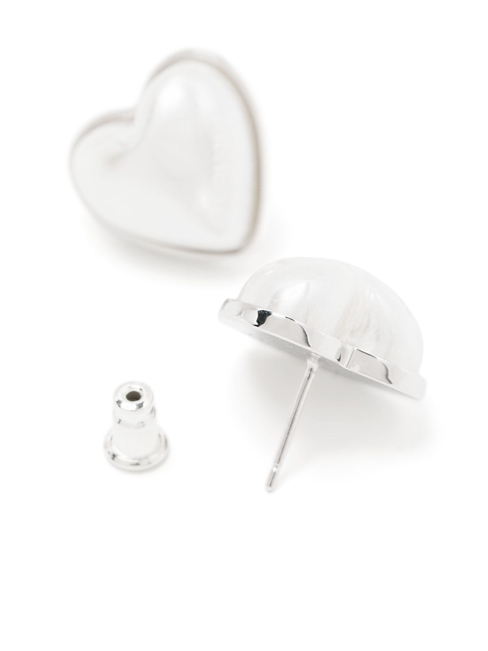 AMBUSH heart earring - White