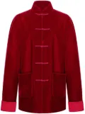 Shanghai Tang velvet Tang jacket - Red