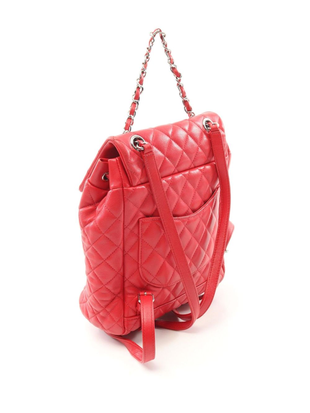 CHANEL Pre-Owned 2016-2017 CC diamond-quilted backpack - Rood