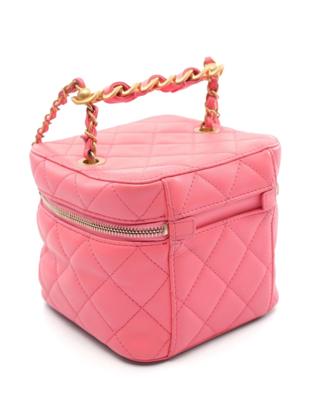 CHANEL Pre-Owned 2021 CC diamond-quilted two-way bag - Roze