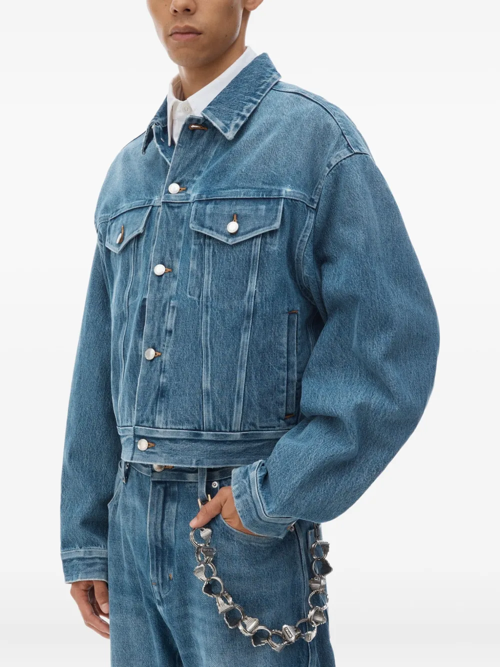 Alexander Wang Denim truckerjack Blauw