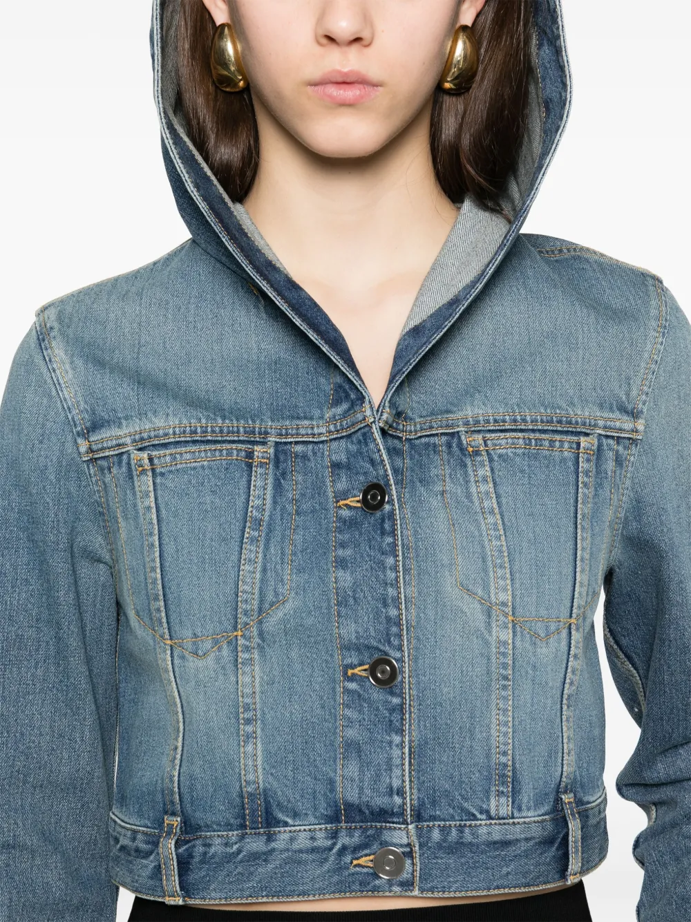 ALAÏA Denim Zip Jacket | ALAÏA PL