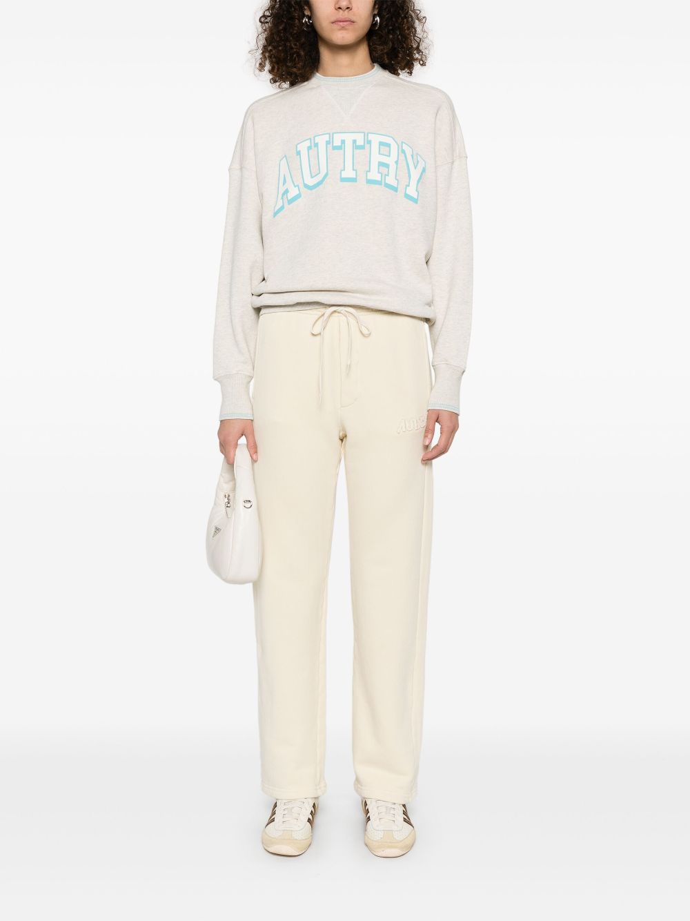 Autry jersey-texture track pants - Neutrals