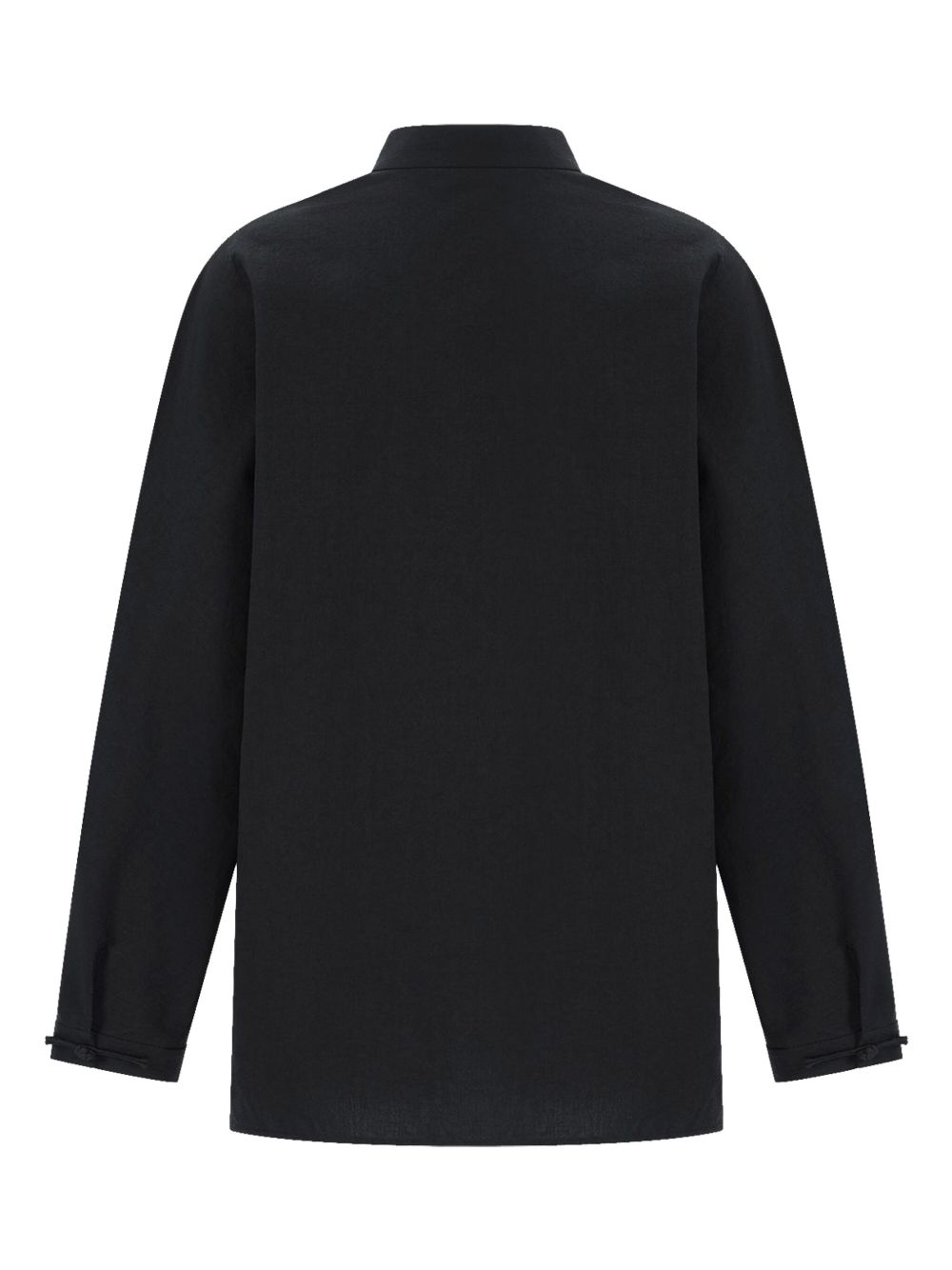 Shanghai Tang x Chen Man stand-up collar blouse - Zwart