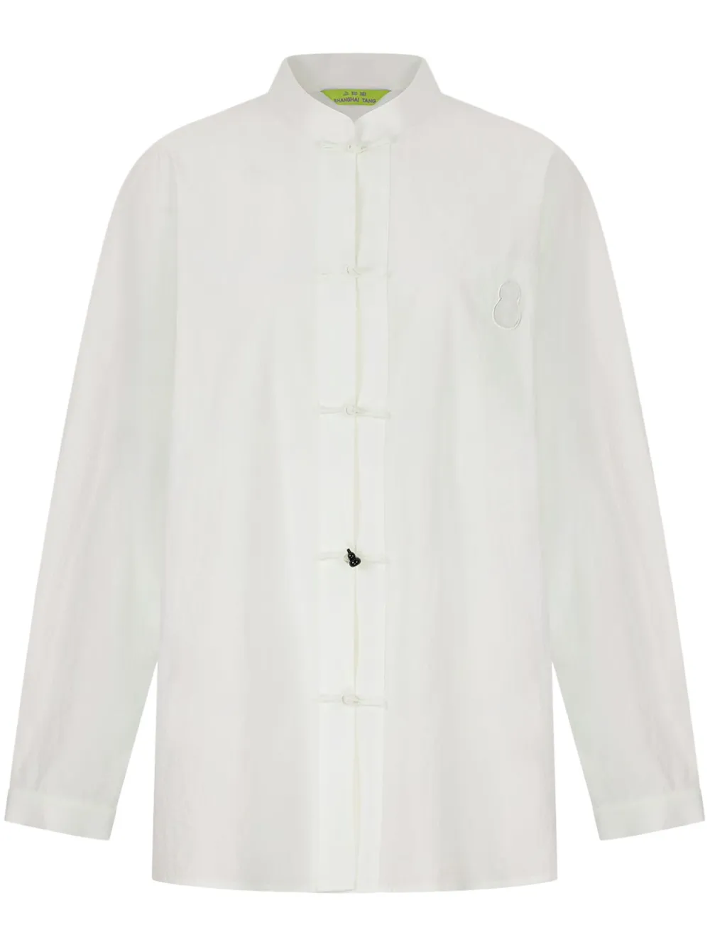 Shanghai Tang x Chen Man stand-up collar blouse | White | Image 1
