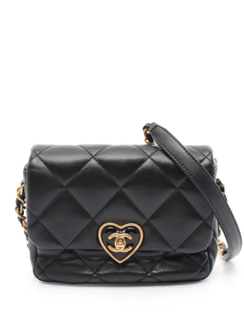 CHANEL Pre-Owned 2021 matelassé heart lock shoulder bag 