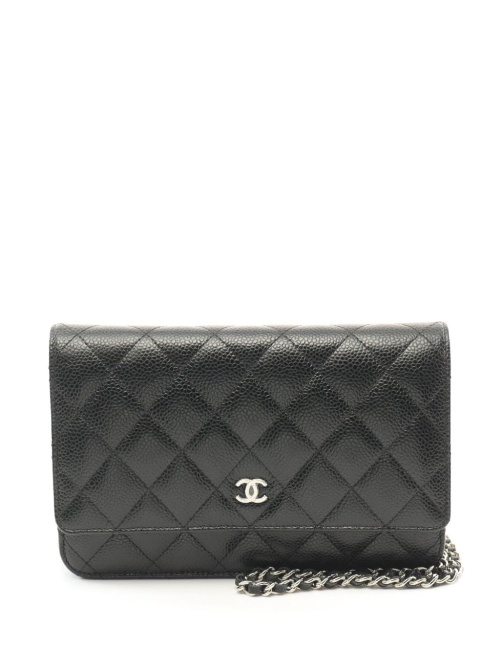 2019 CC diamond-quilted wallet-on-chain